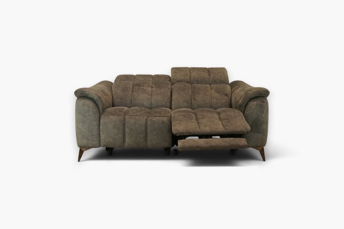Angelo Fabric 2 Seater Power Recliner Sofa, Giula Grey
