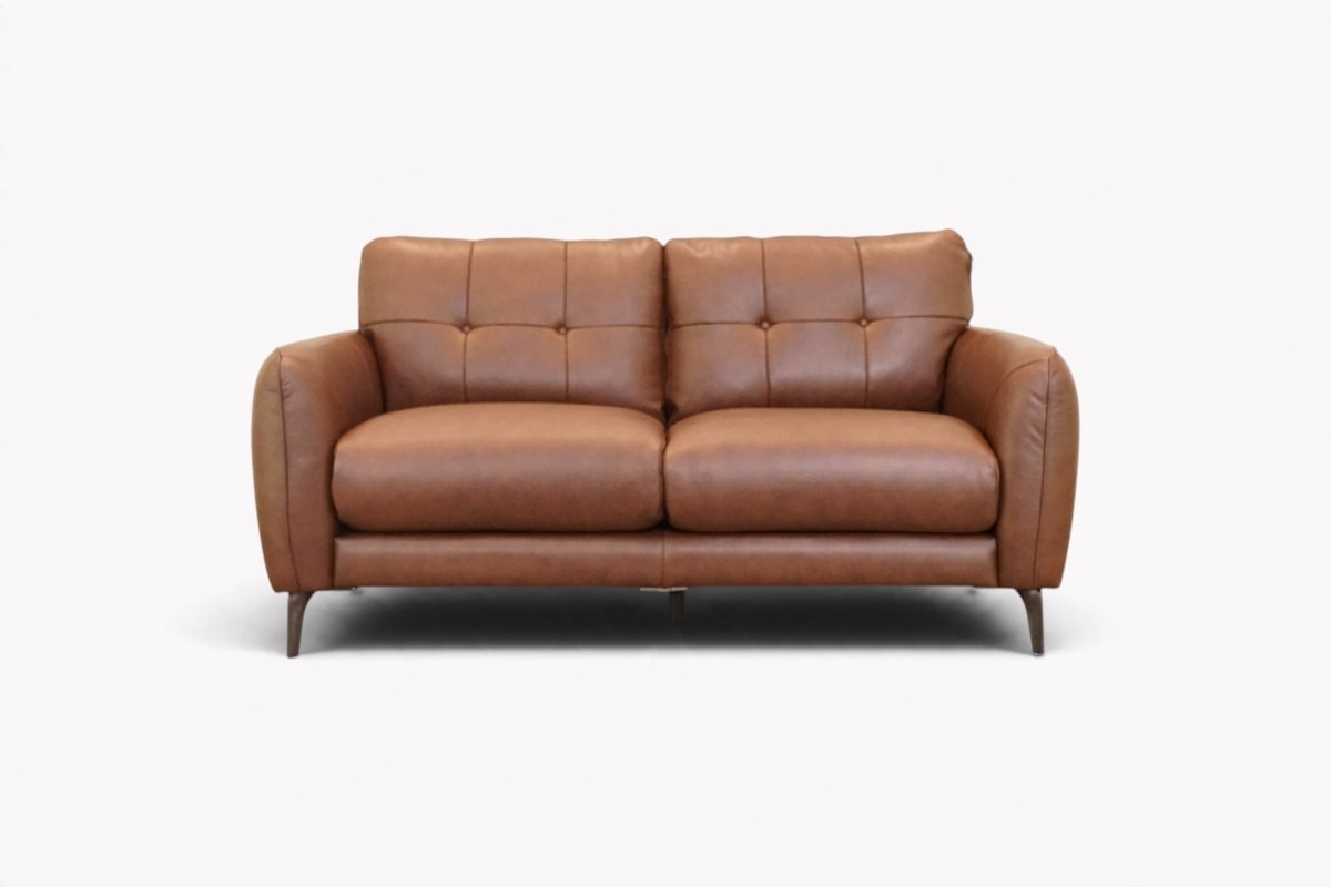 Arden Leather 2 Seater Sofa, Cognac