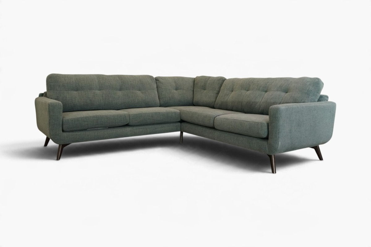 Barbican 5+ Seater Corner Sofa, Basketweave Chenille Teal