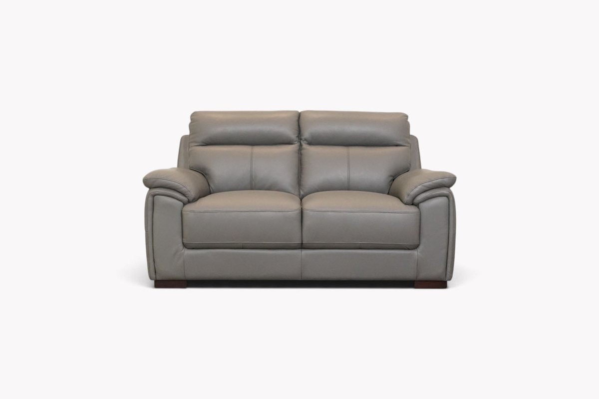 Cosina Small 2 Seater Leather Sofa, Dark Grey