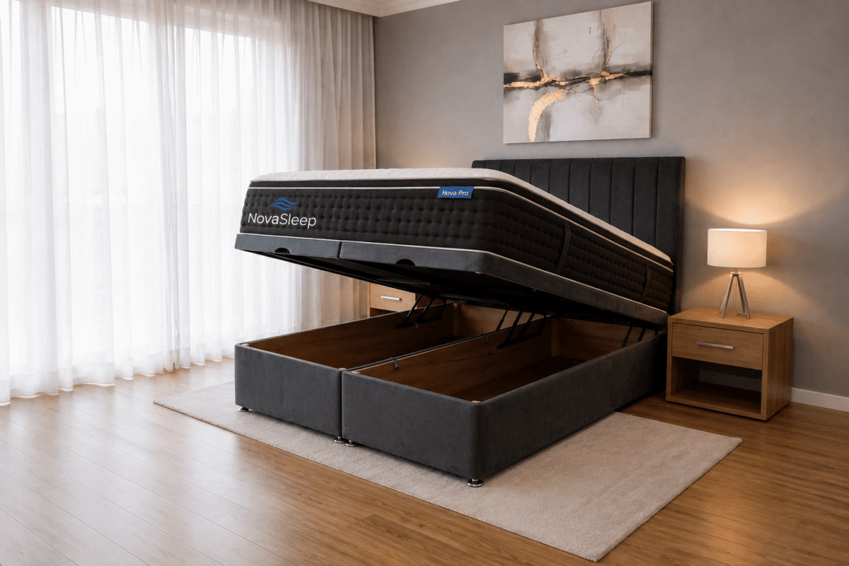 Diane End Lift Ottoman Bed & Nova Pro 1000 Mattress