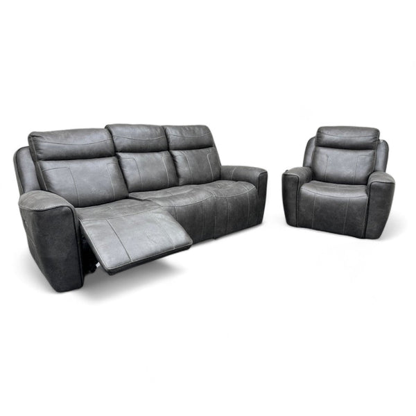 Eiger 3 Seater Sofa & Armchair, Power Reclining, Resilience Graphite