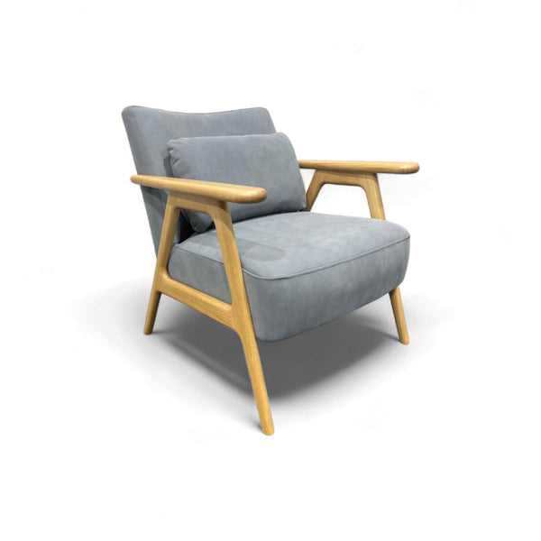 Hendricks Chair, Light Wood Frame, Grey Soft Touch Leather