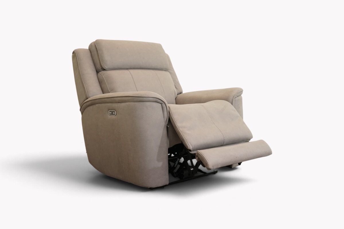 Langley Fabric Power Reclining Armchair, Luxe Grey
