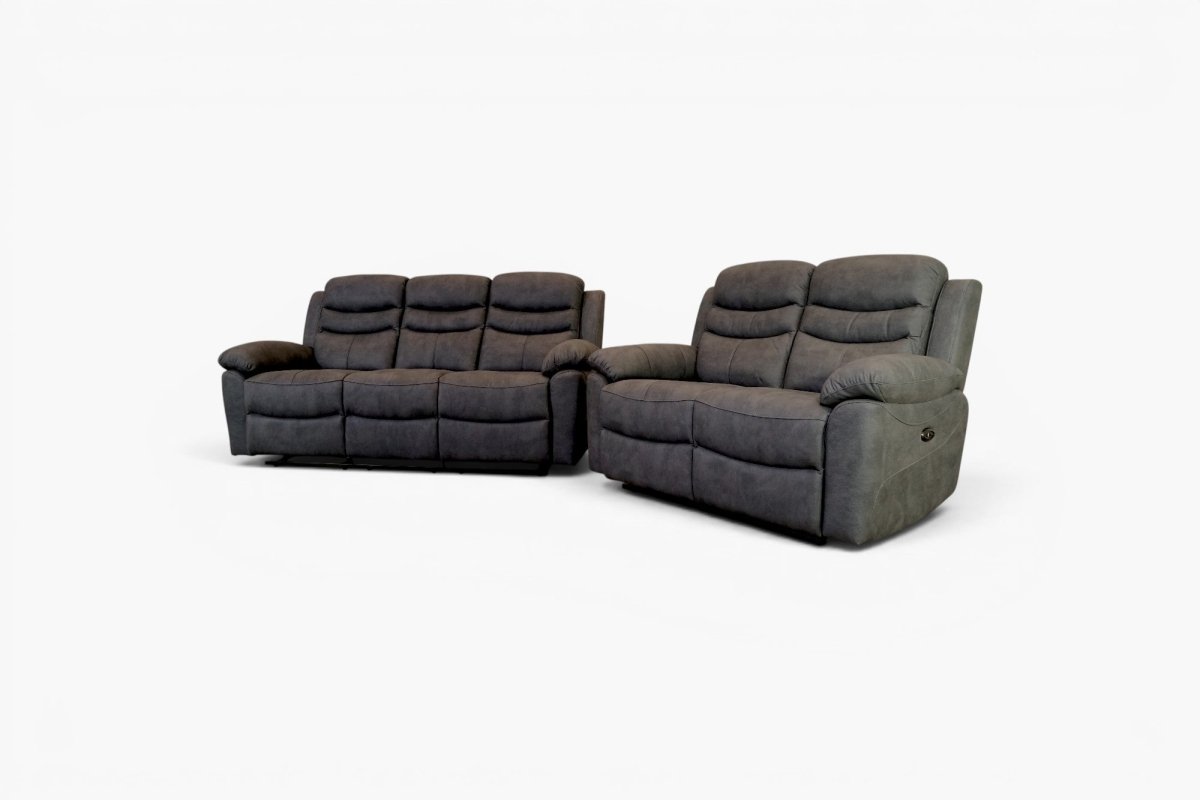 Lawson 3 & 2 Seater Manual Reclining Sofa Set, Endurance Charcoal