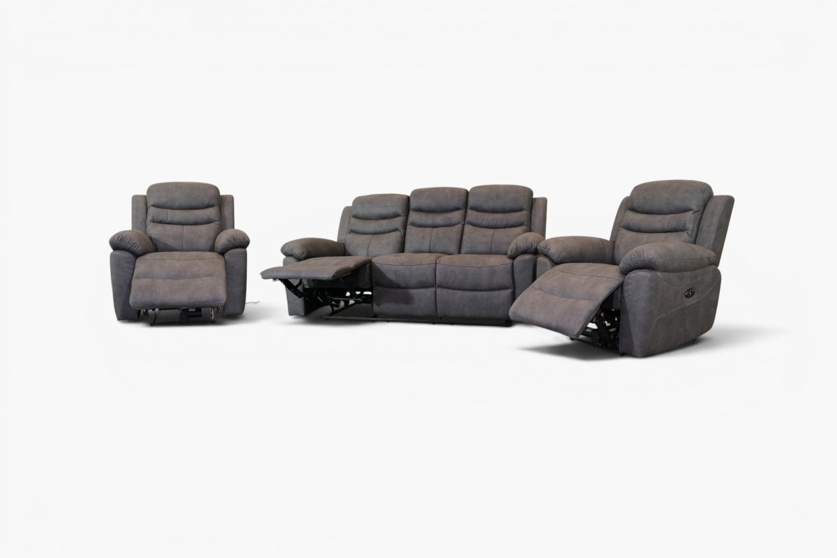 Lawson Manual Reclining 3 Seater Sofa & 2 x Armchairs, Endurance Charcoal