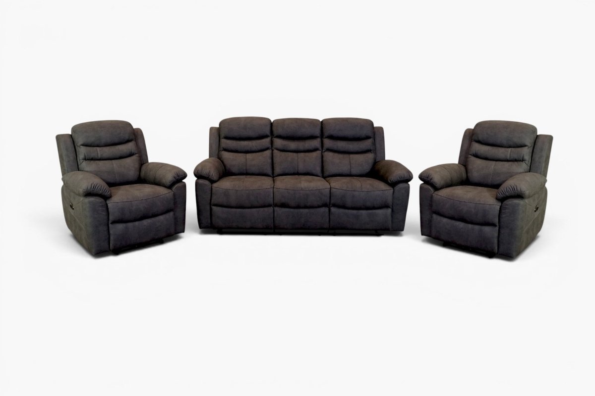 Lawson Power Reclining 3 Seater Sofa & 2 x Armchairs, Endurance Charcoal