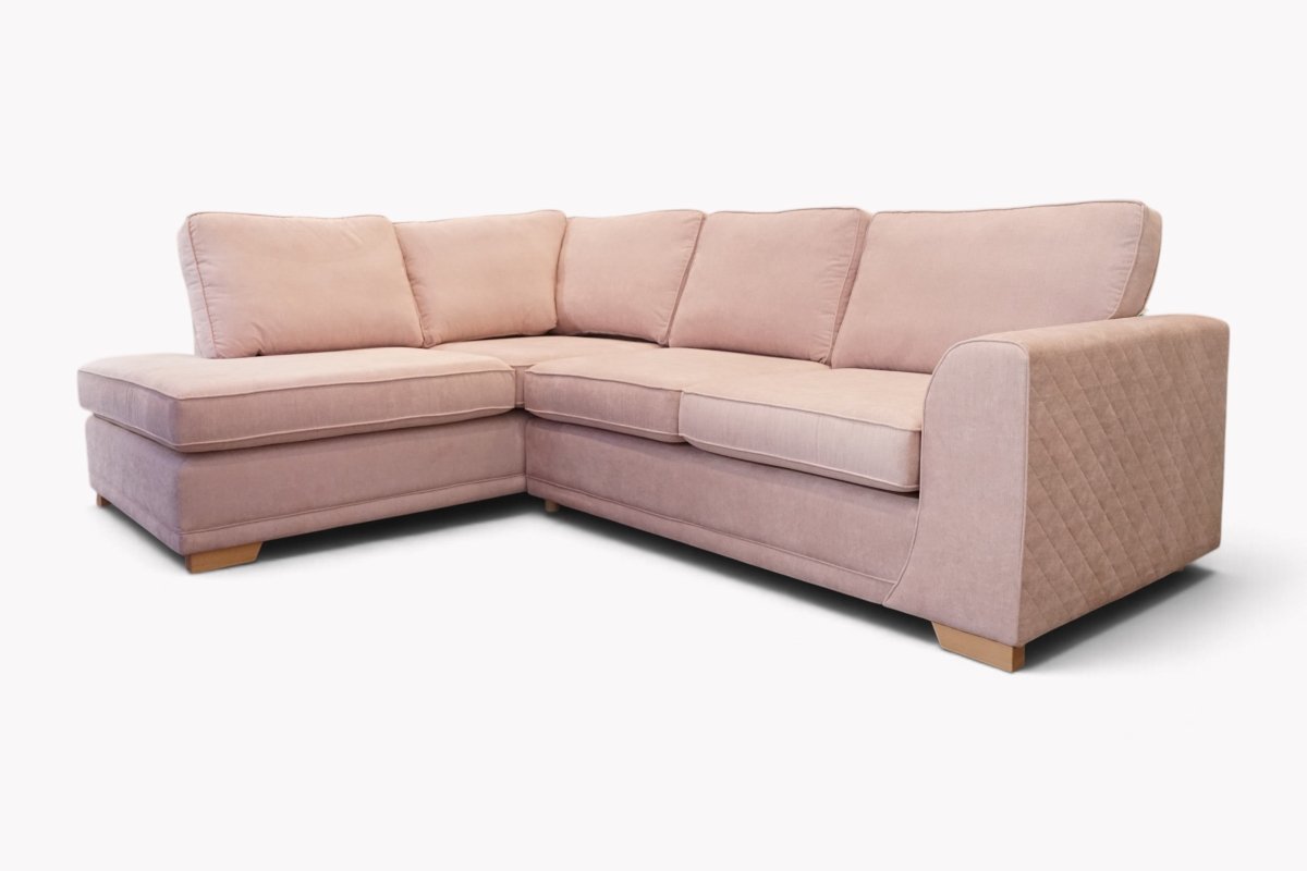 Orla LHF Open End Chaise Sofa, Marl Rose