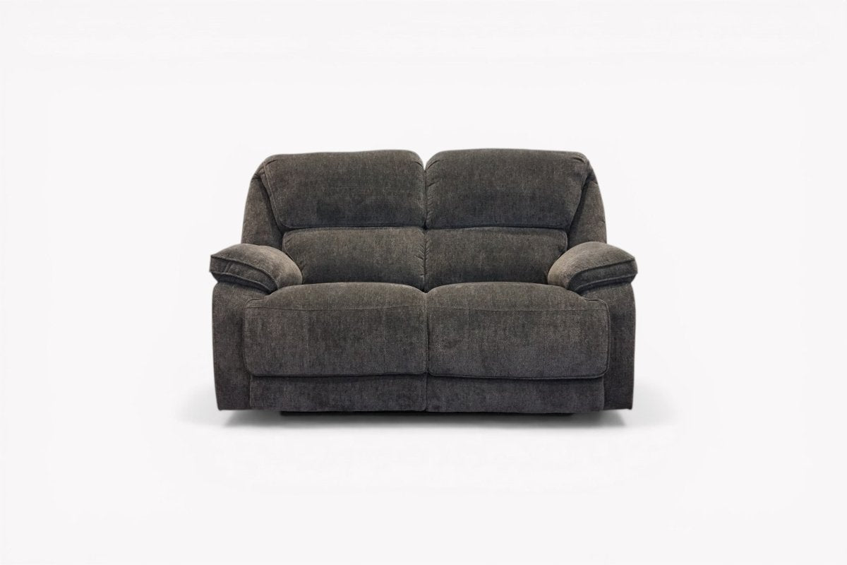 Orlando 2 Seater Manual Recliner Sofa, Chunky Chenille Charcoal