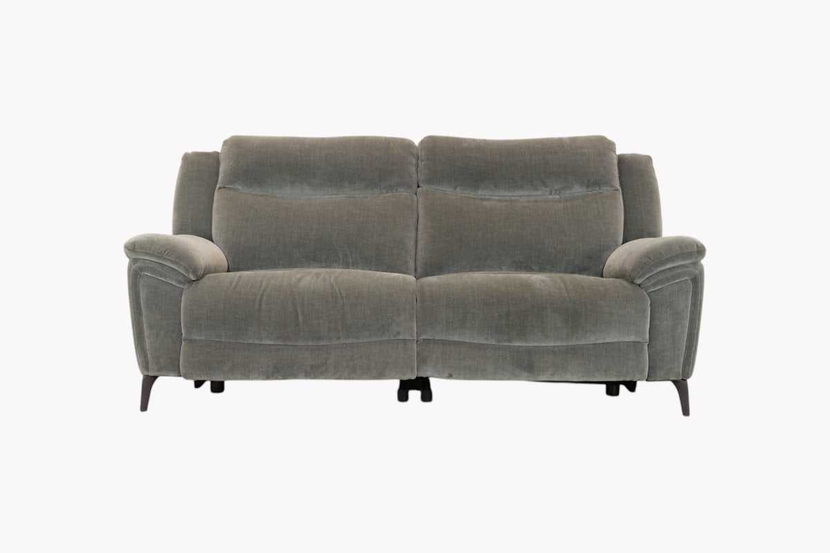 Panache Fabric 3 Seater Power Reclining Sofa, Manhattan Light Grey
