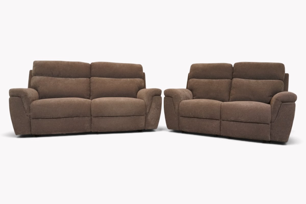 Sogliano Fabric 3+2 Seater Power Recliner Sofa, Callisia Light Brown