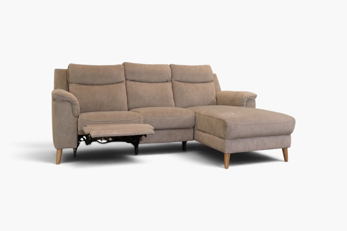 Uxbridge RHF Chaise Sofa with Power Recliner, Camelia Taupe