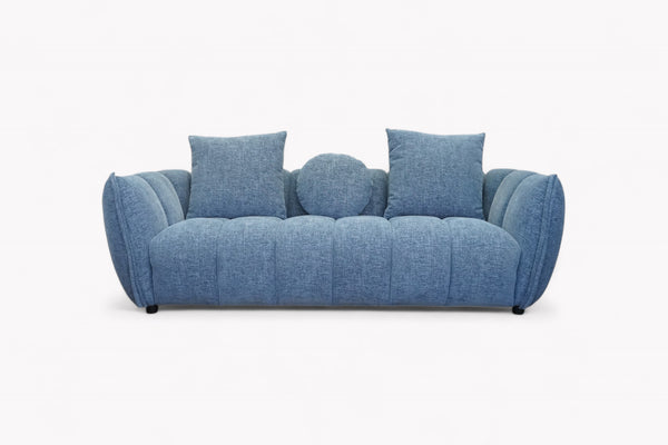 Lunar Large 3 Seater Sofa, Ocean Blue Chenille