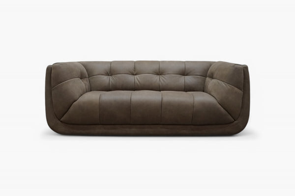 At The Helm Leo Medium 2 Seater Leather Sofa, Dragonstone Leather