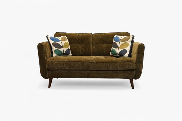 Ivy Fabric Small 2 Seater Sofa, Derry Dark Green