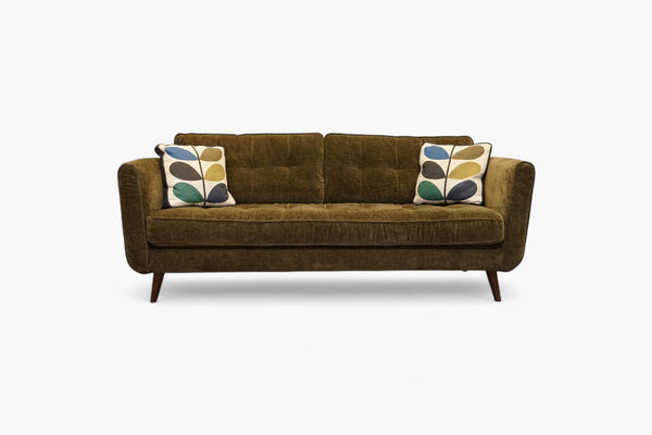 Ivy Fabric Large 3 Seater Sofa, Derry Dark Green