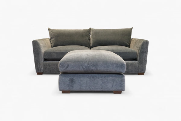 Metro Large 3 Seater Sofa & FREE Footstool, Dusk Atlantic