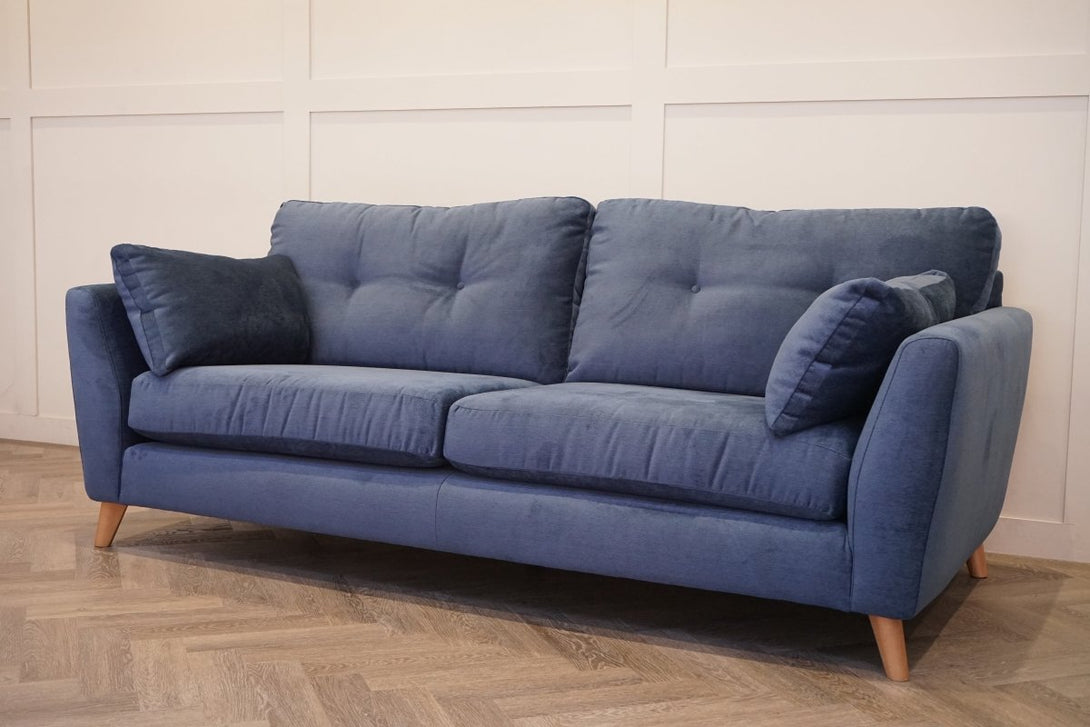 Alfie Grand 4 Seater Sofa, Aquaclean Titan Navy