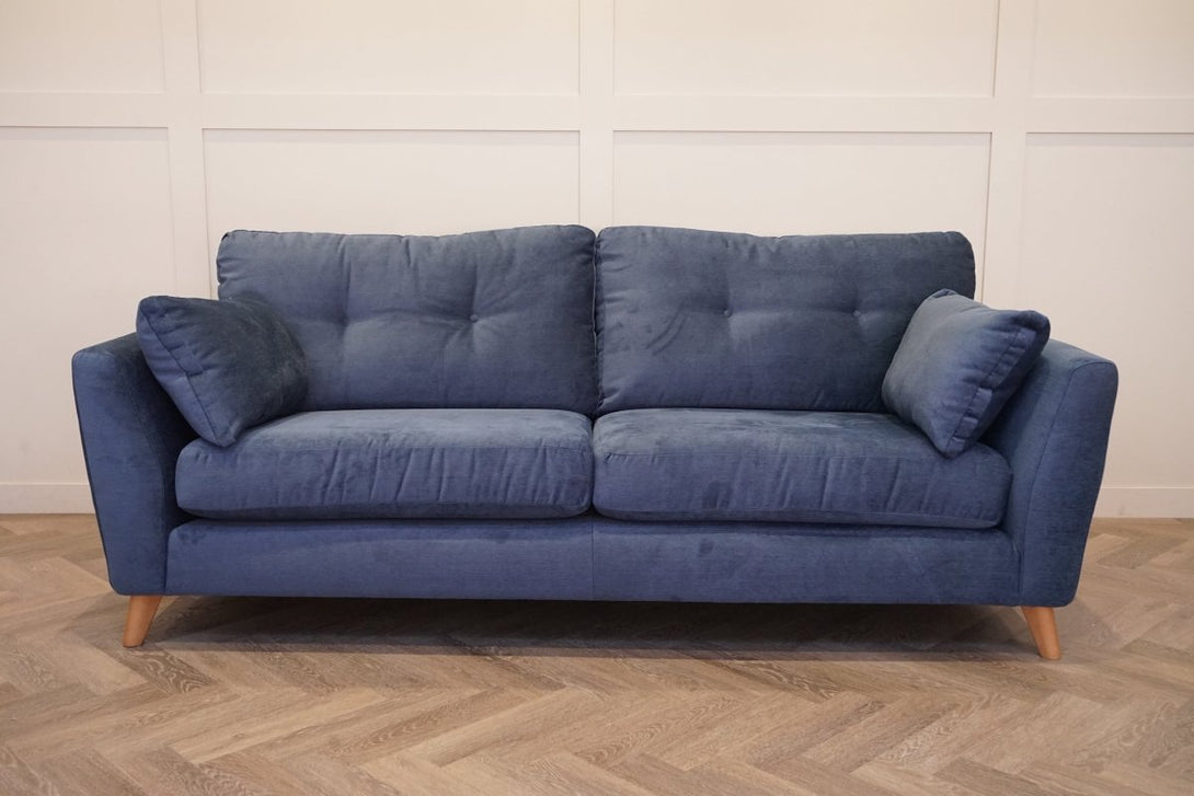 Alfie Grand 4 Seater Sofa, Aquaclean Titan Navy