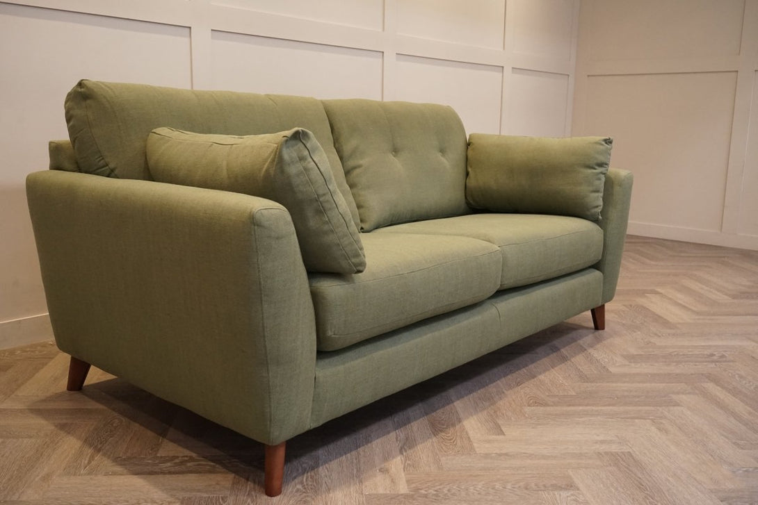 Alfie Large 3 Seater Sofa, Relaxed Linen Olive Green