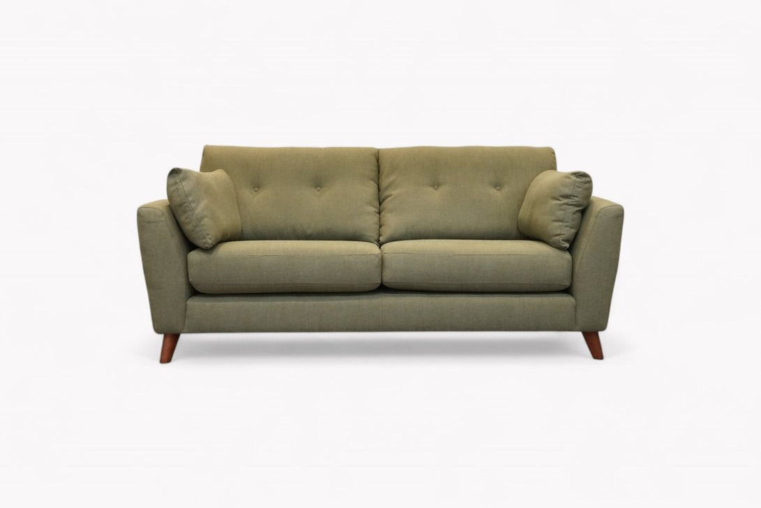 Alfie Large 3 Seater Sofa, Relaxed Linen Olive Green