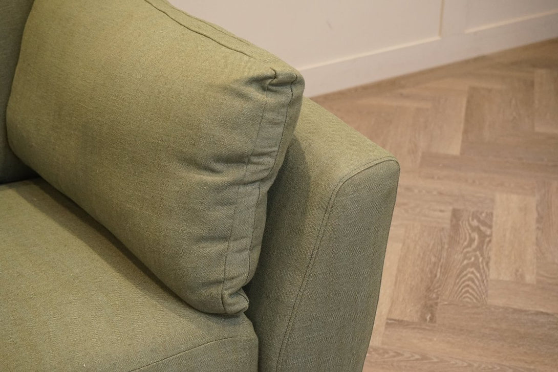 Alfie Large 3 Seater Sofa, Relaxed Linen Olive Green