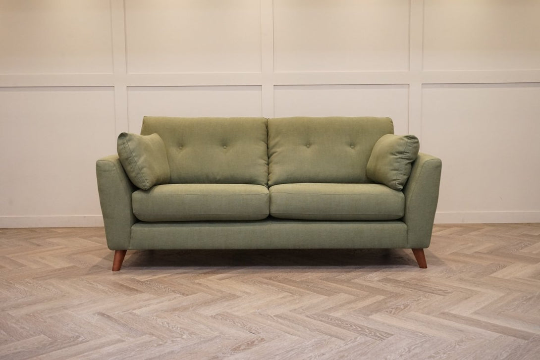Alfie Large 3 Seater Sofa, Relaxed Linen Olive Green
