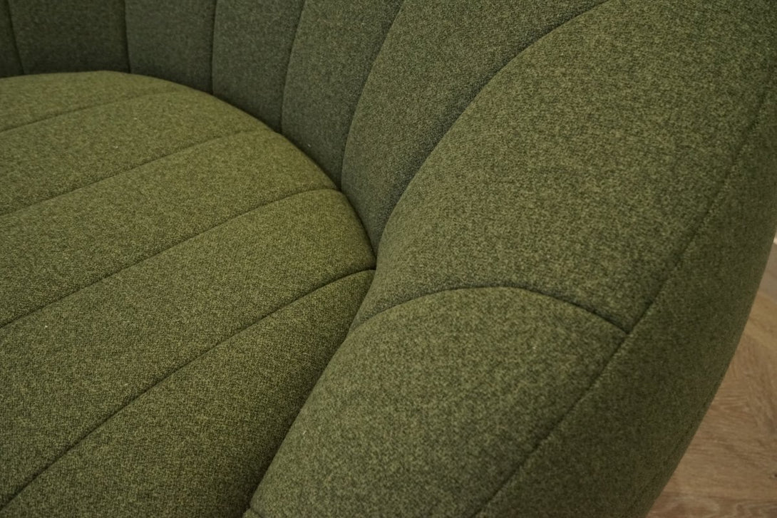 Alison Fabric Swivel Chair, Moss Green