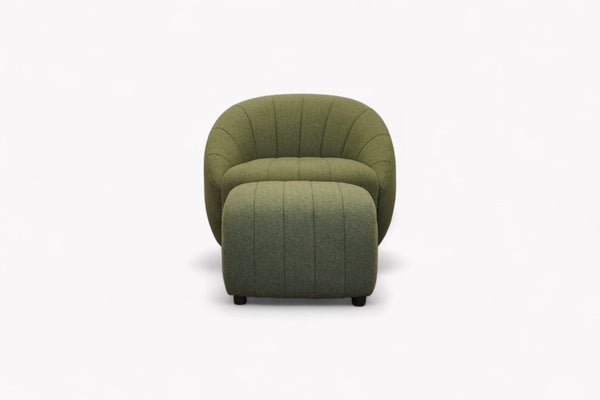 Alison Fabric Swivel Chair, Moss Green