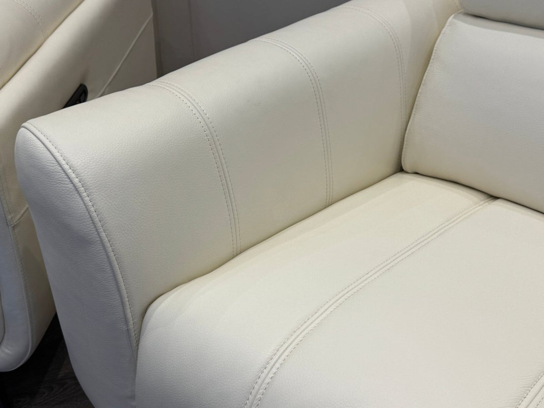 Amber 3+1+1 Seater Sofa Set, Power Recliner & Headrests, Frost Leather