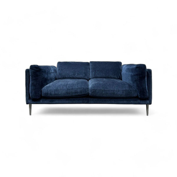 Amersham Velvet 2 Seater Sofa, Grand Designs Luxe Chenille Blue