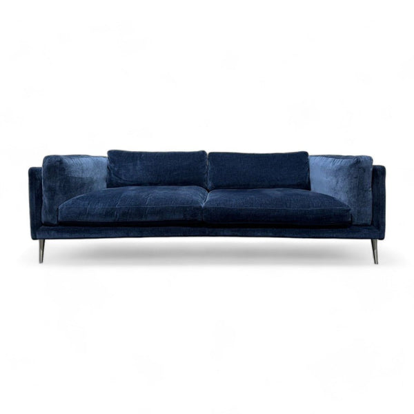 Amersham Velvet 4 Seater Sofa, Grand Designs Luxe Chenille Blue
