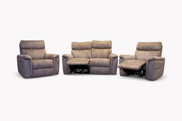 Amesbury 2 + 1 + 1 Sofa Set, Power Foot & Headrests, Lourdes Stone