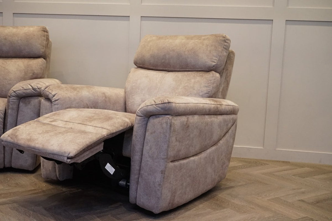 Amesbury 2 + 1 + 1 Sofa Set, Power Foot & Headrests, Lourdes Stone