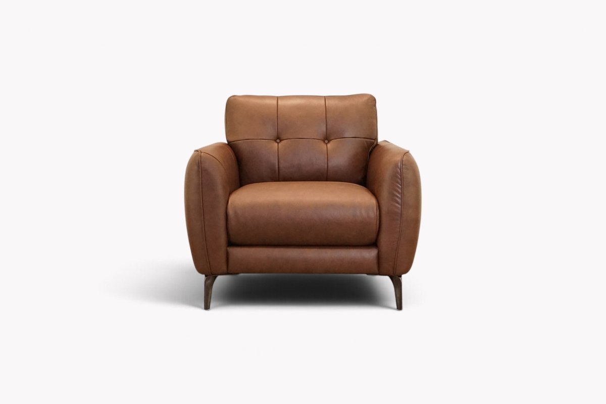 Arden Leather Armchair, Cognac