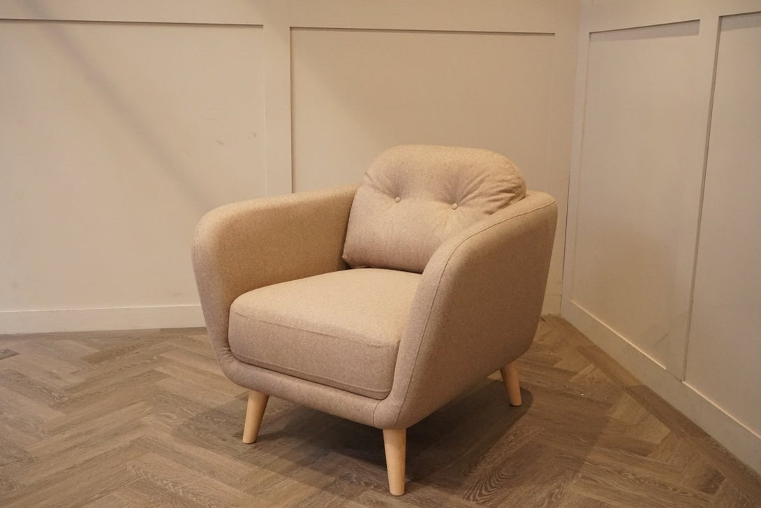 Arlo Armchair, Brushed Tweed Mole