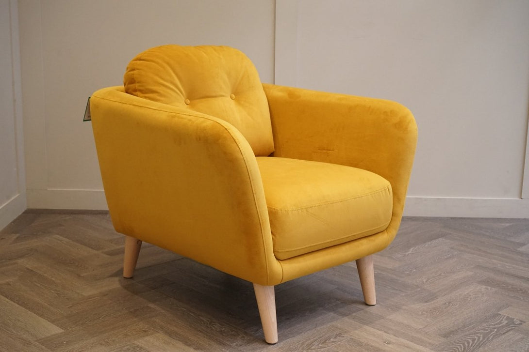 Arlo Armchair, Plush Velvet Honey