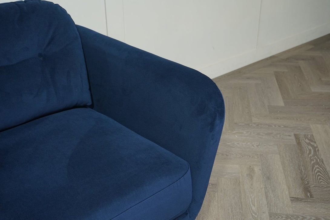 Arlo Large 3 Seater Sofa, Plush Velvet Navy