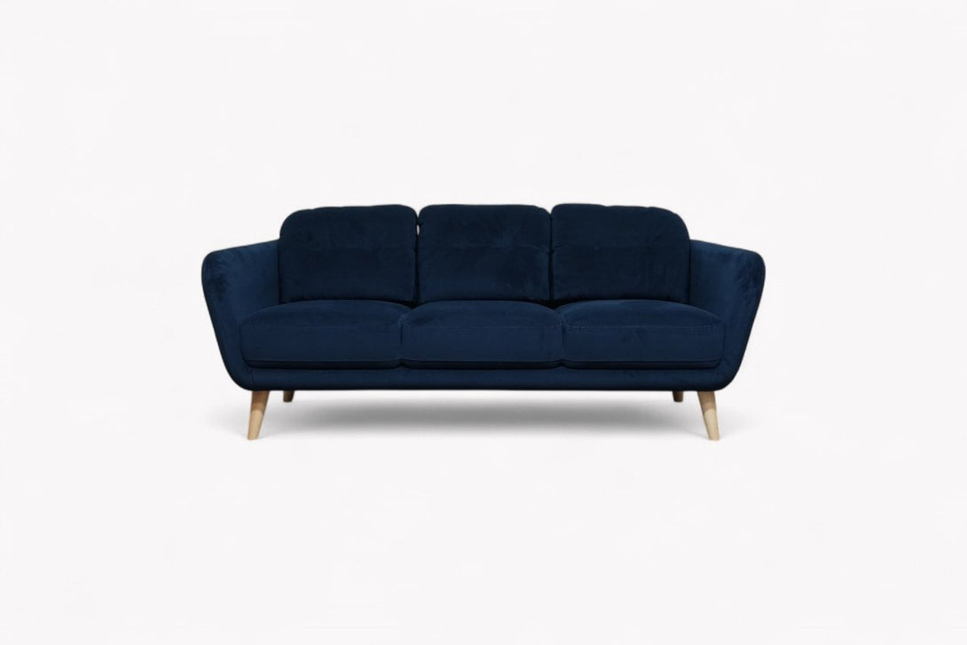 Arlo Large 3 Seater Sofa, Plush Velvet Navy