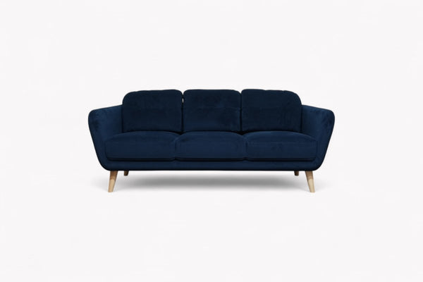 Arlo Large 3 Seater Sofa, Plush Velvet Navy