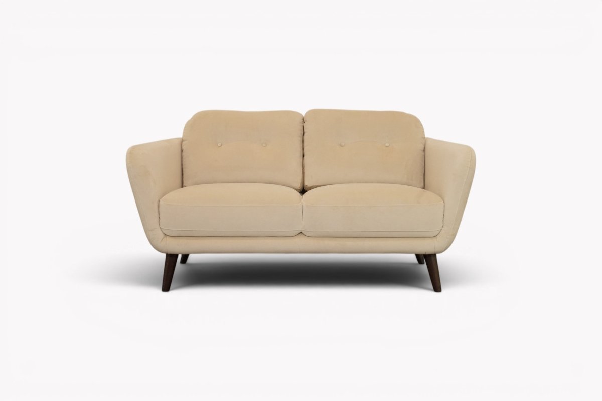 Arlo Small 2 Seater Sofa, Easy Clean Eco Velvet Natural