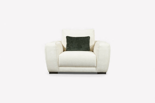 Ascot Large Snuggler Chair, Chenille Ivory