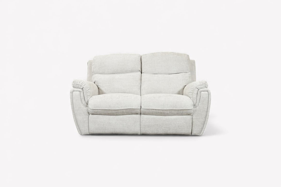 Ashbury 2 Seater Power Reclining Sofa, Hopsack Silver