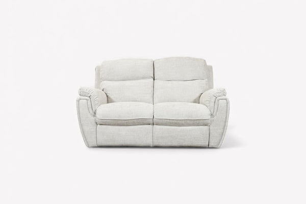 Ashbury 2 Seater Power Reclining Sofa, Hopsack Silver