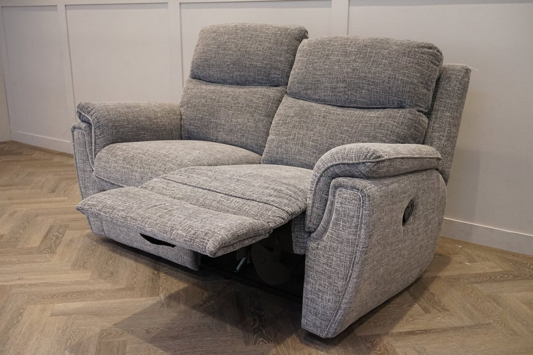 Ashbury 2 Seater Sofa, Chenille Weave Charcoal Grey