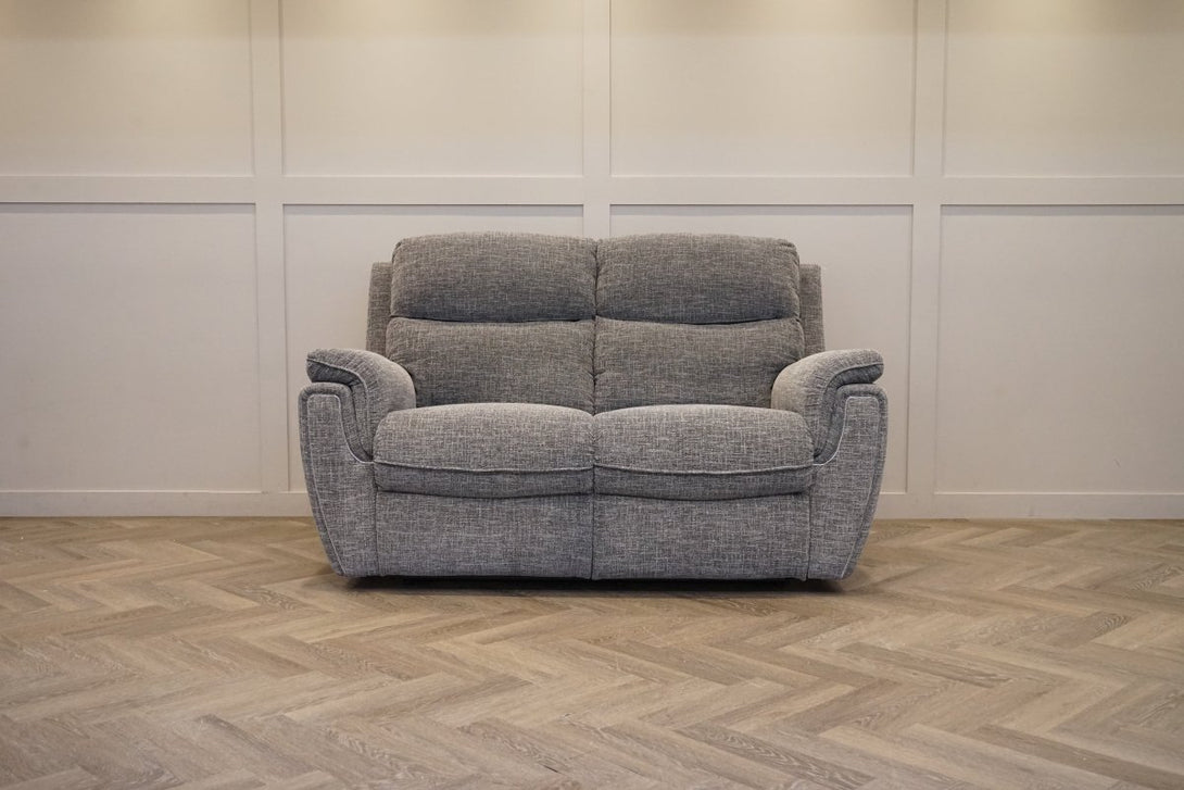 Ashbury 2 Seater Sofa, Chenille Weave Charcoal Grey