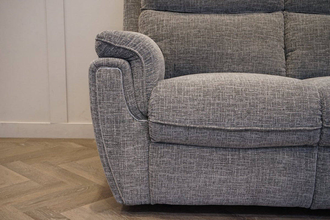Ashbury 2 Seater Sofa, Chenille Weave Charcoal Grey