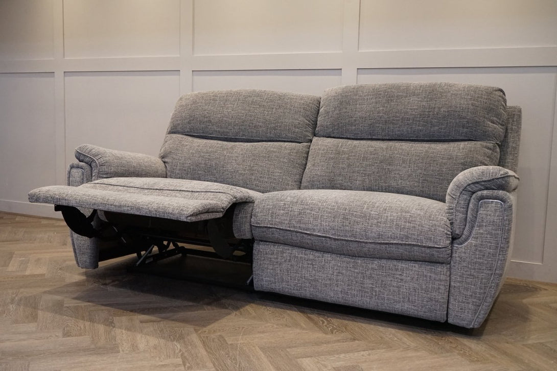 Ashbury 3 + 2 Seater Sofa Set, Chenille Weave Charcoal Grey