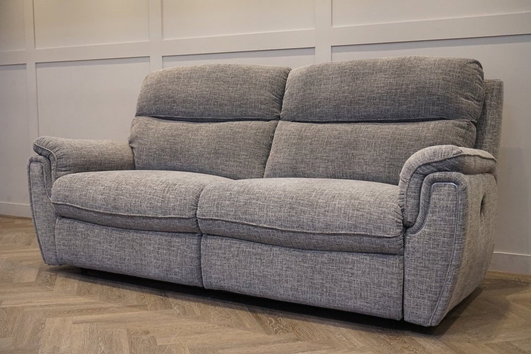 Ashbury 3 + 2 Seater Sofa Set, Chenille Weave Charcoal Grey