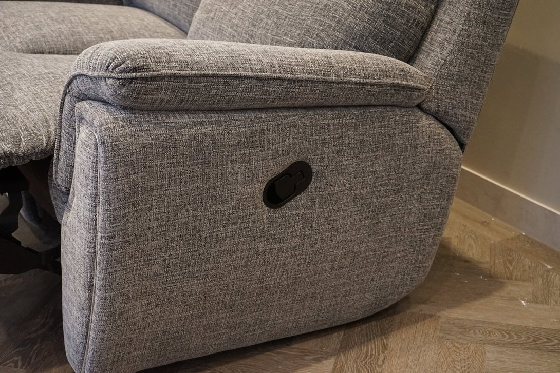 Ashbury 3 + 2 Seater Sofa Set, Chenille Weave Charcoal Grey